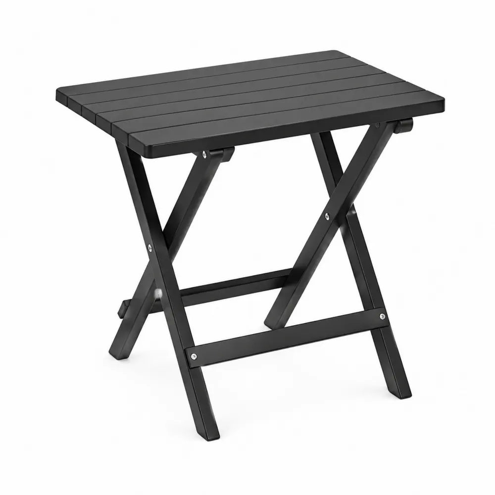 Table pliante extérieure en métal noir