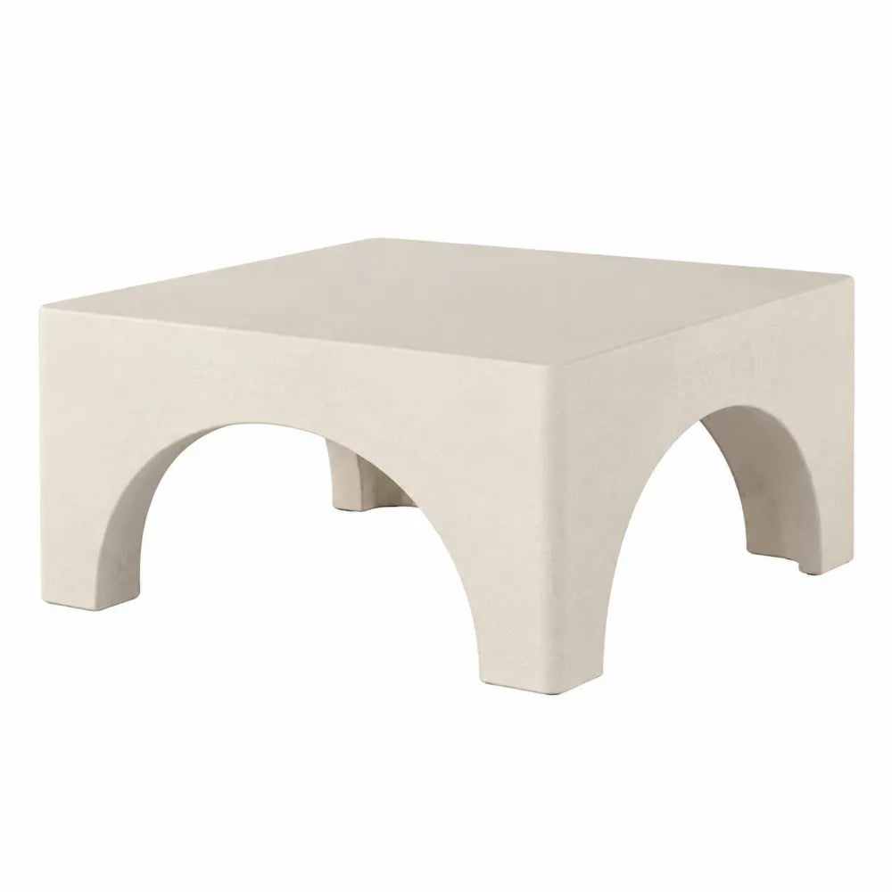 Table basse en béton beige 70x70x35 cm