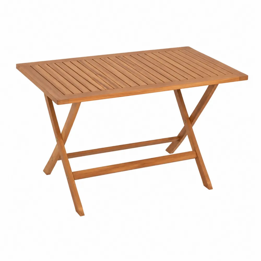 Table pliante en bois d'acacia 120x70x75 cm