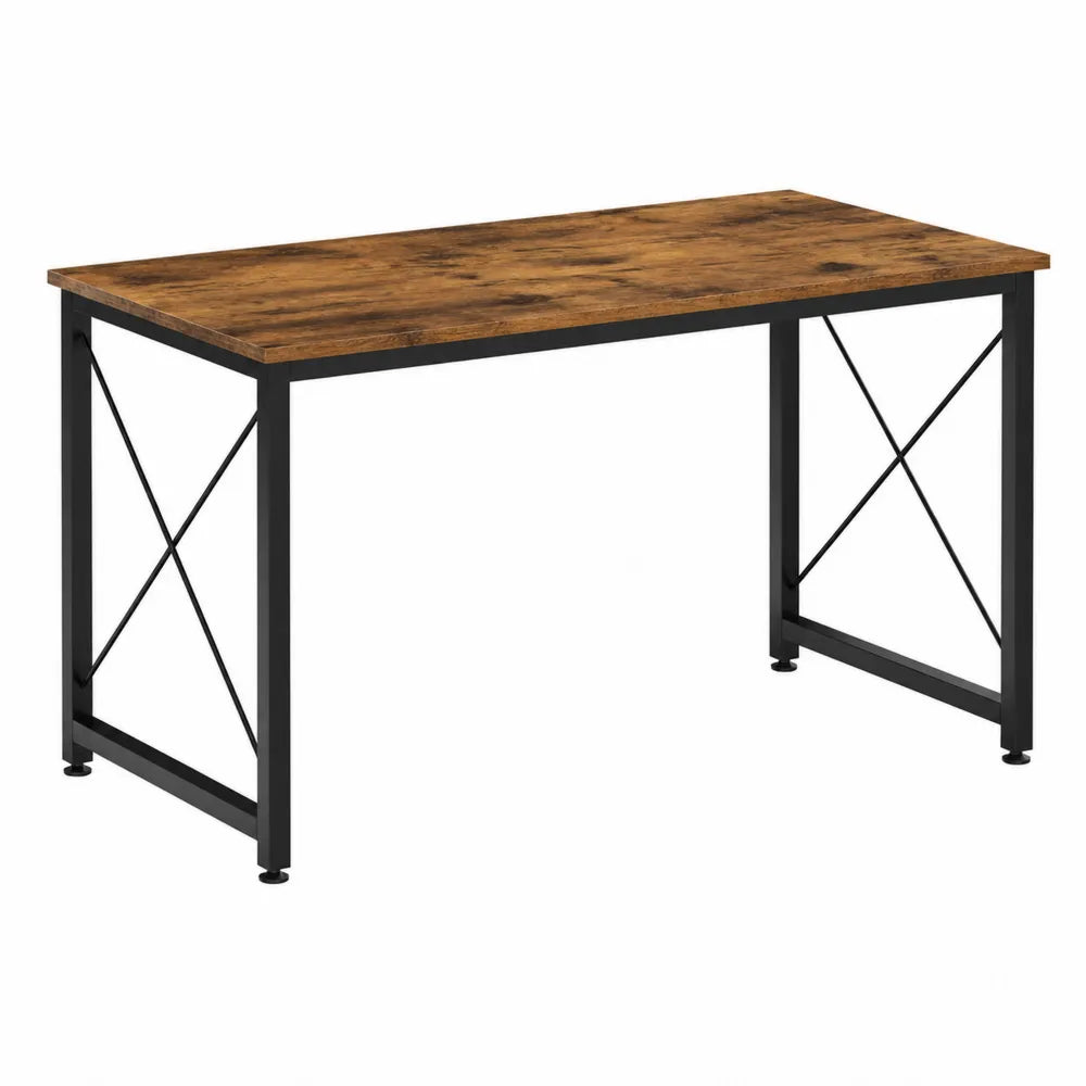 Bureau en bois et métal noir 120x60x75 cm