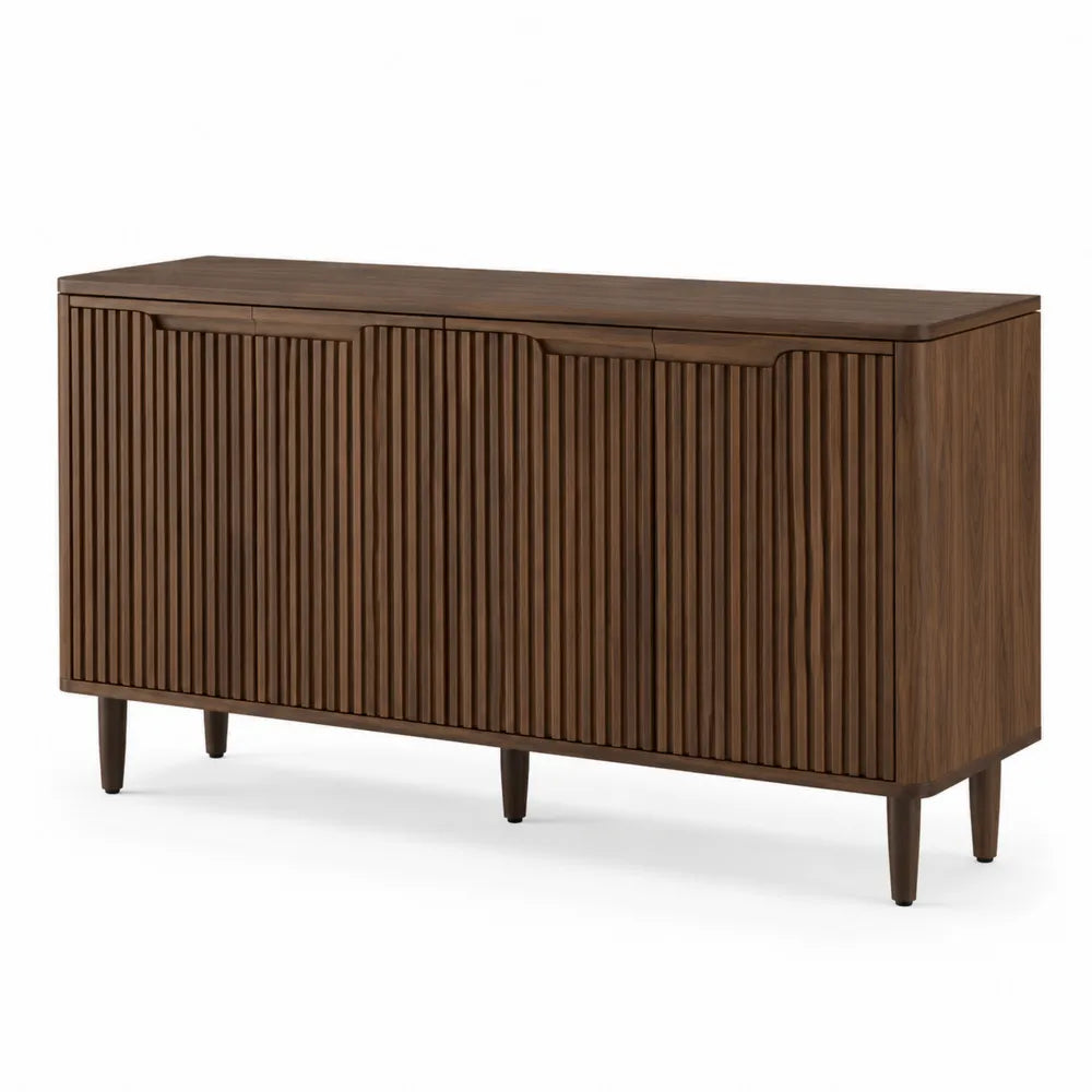 Buffet en bois d'acajou brun 150 cm