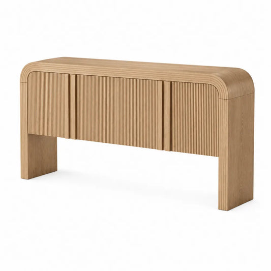 Buffet en bois de chêne avec portes arrondies 150x45x80cm