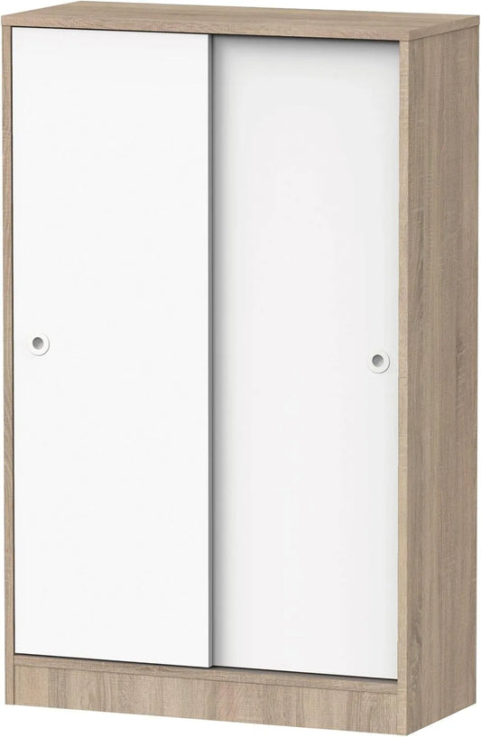 Armoire de rangement: 2 Portes, 120 cm, blanc