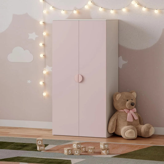Armoire de rangement – MDF, pour enfant, avec rangement, 2 Portes, 123 × 60 × 40 cm, blanc