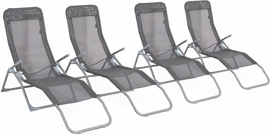 Chaise — Lot de 4, anthracite