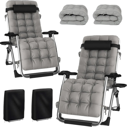 Fauteuil relax et fauteuil inclinable: avec coussins, réglable, Lot de 2, 200 kg