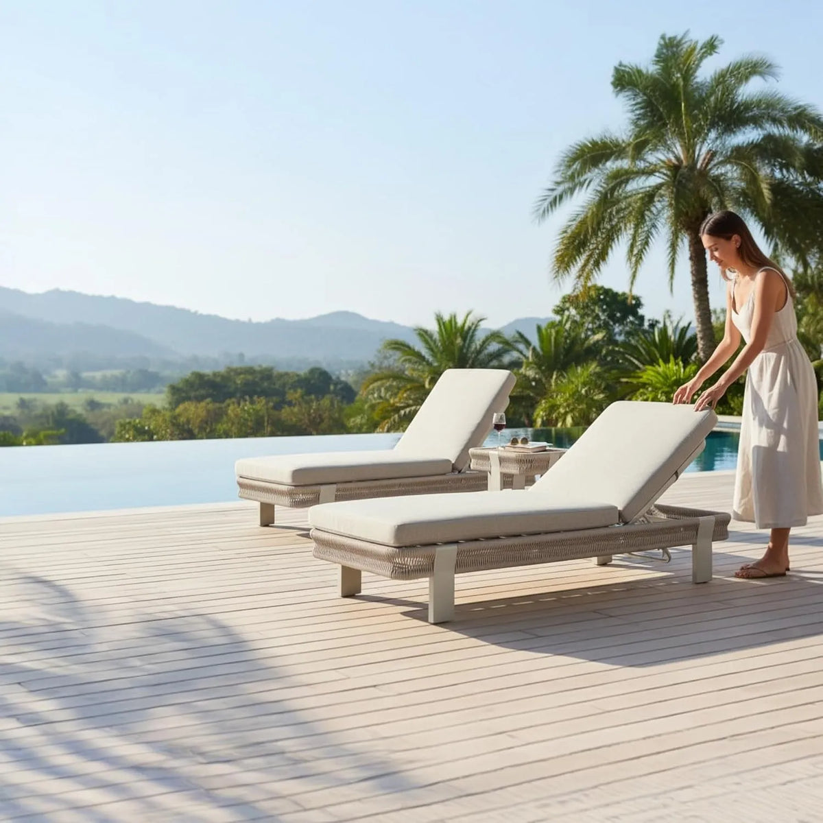 Duo de Bain de Soleil en Aluminium et Corde – OLBY
