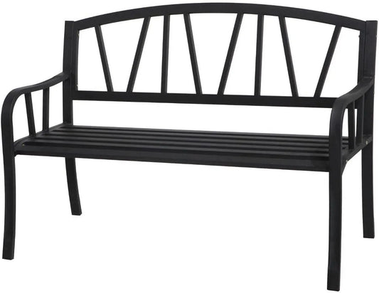 Banc de jardin et banquette de terrasse — résistant aux intempéries, noir