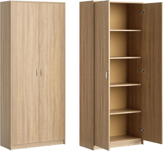 Armoire de rangement — avec rangement, 2 Portes, 74 × 35 × 180 cm