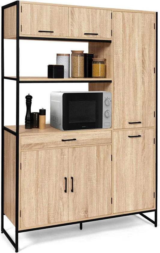 IDMarket: avec rangement, avec tiroirs, 6 Portes, 120 CM