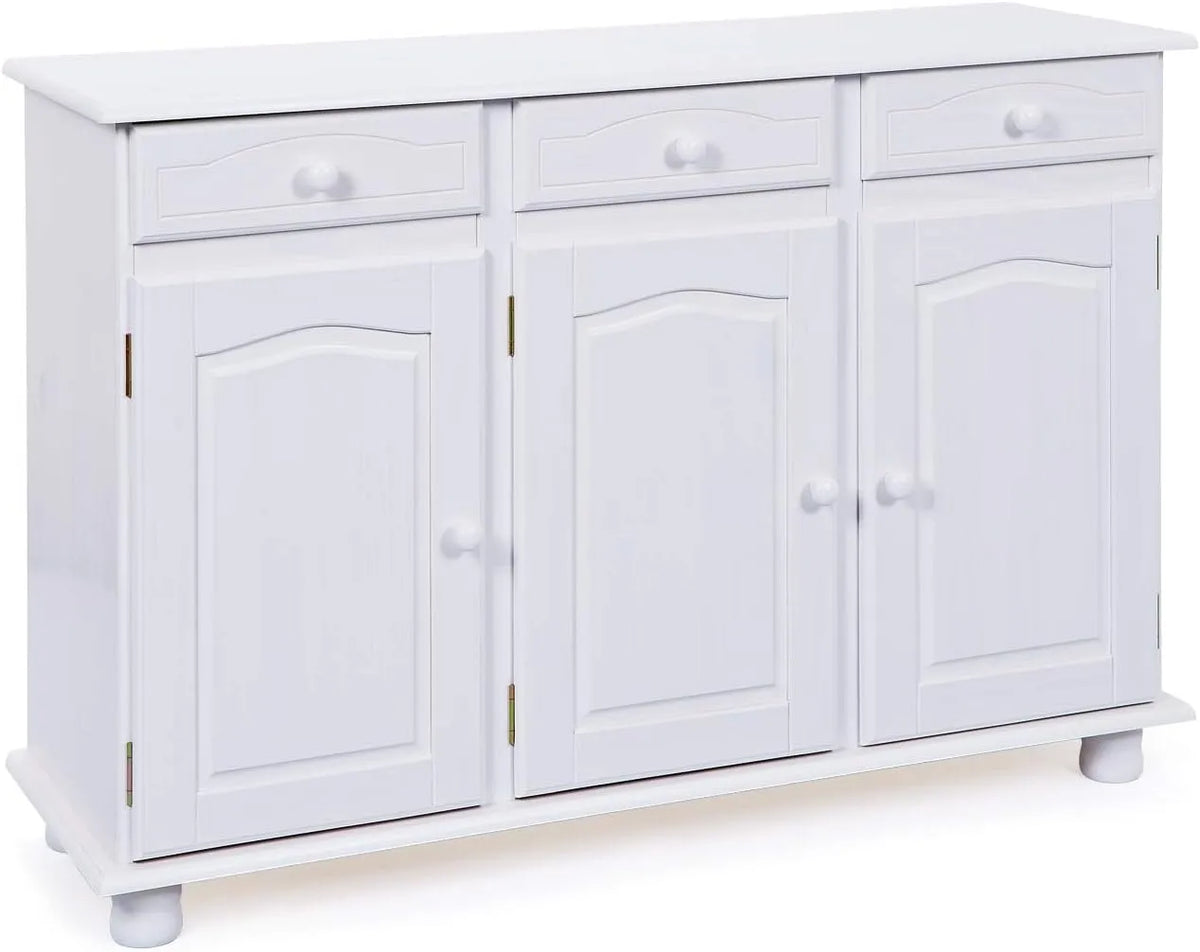 Armoire de rangement — Livio, avec tiroirs, 3 portes, 3 tiroirs, blanc