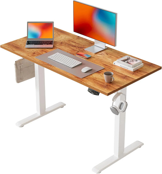 Bureau et table informatique: réglable, 100 × 60 cm, marron