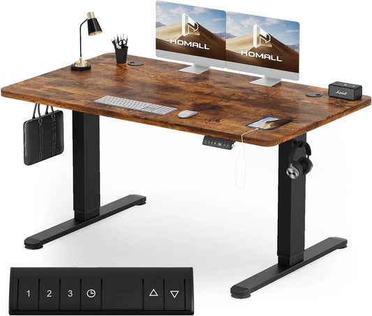 Bureau et table informatique — réglable, 120 × 60 cm, hauteur réglable
