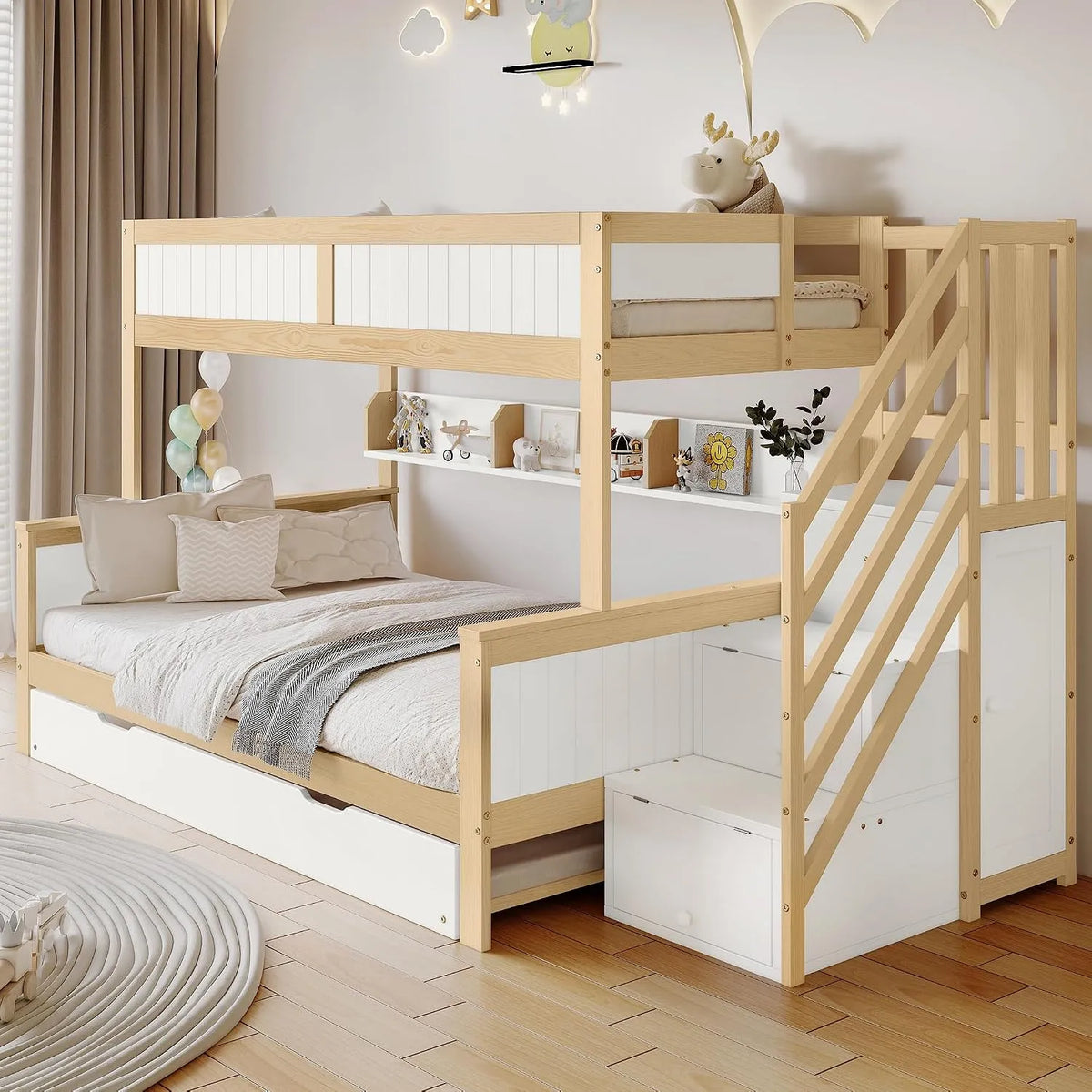 Armoire de rangement: MDF, avec armoire, avec échelle, avec roulettes, 90 × 200cm, 90 × 190cm, 120 × 200cm