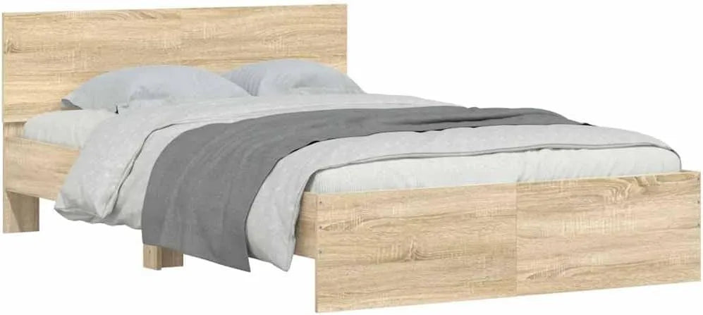 Cadre de lit et structure de lit sans Matelas chêne Sonoma 120x200 cm — 120 × 200 cm