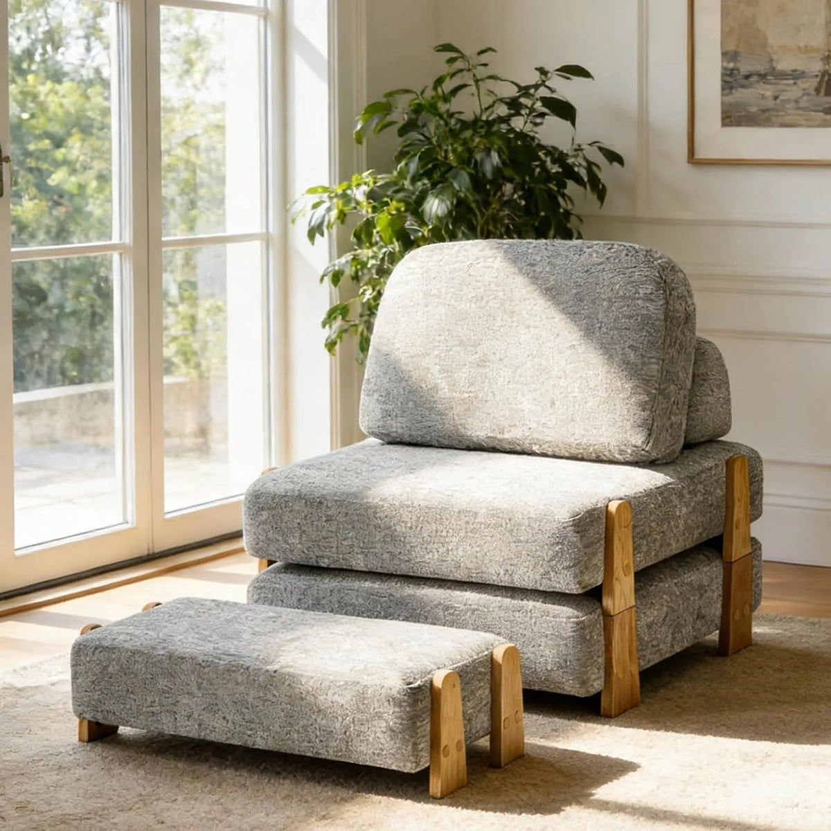 Canapé convertible et canapé-lit: convertible, avec dossier, pliable, réglable, 72 × 181 cm, gris, inclinable