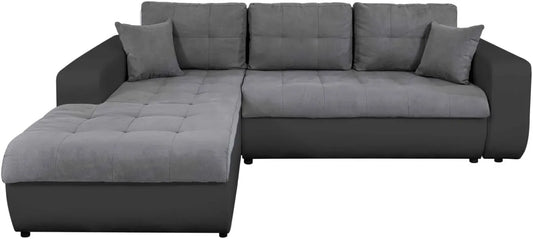 Canapé d'angle et canapé panoramique — L246cm, angle gauche, convertible, 4 Places, gris