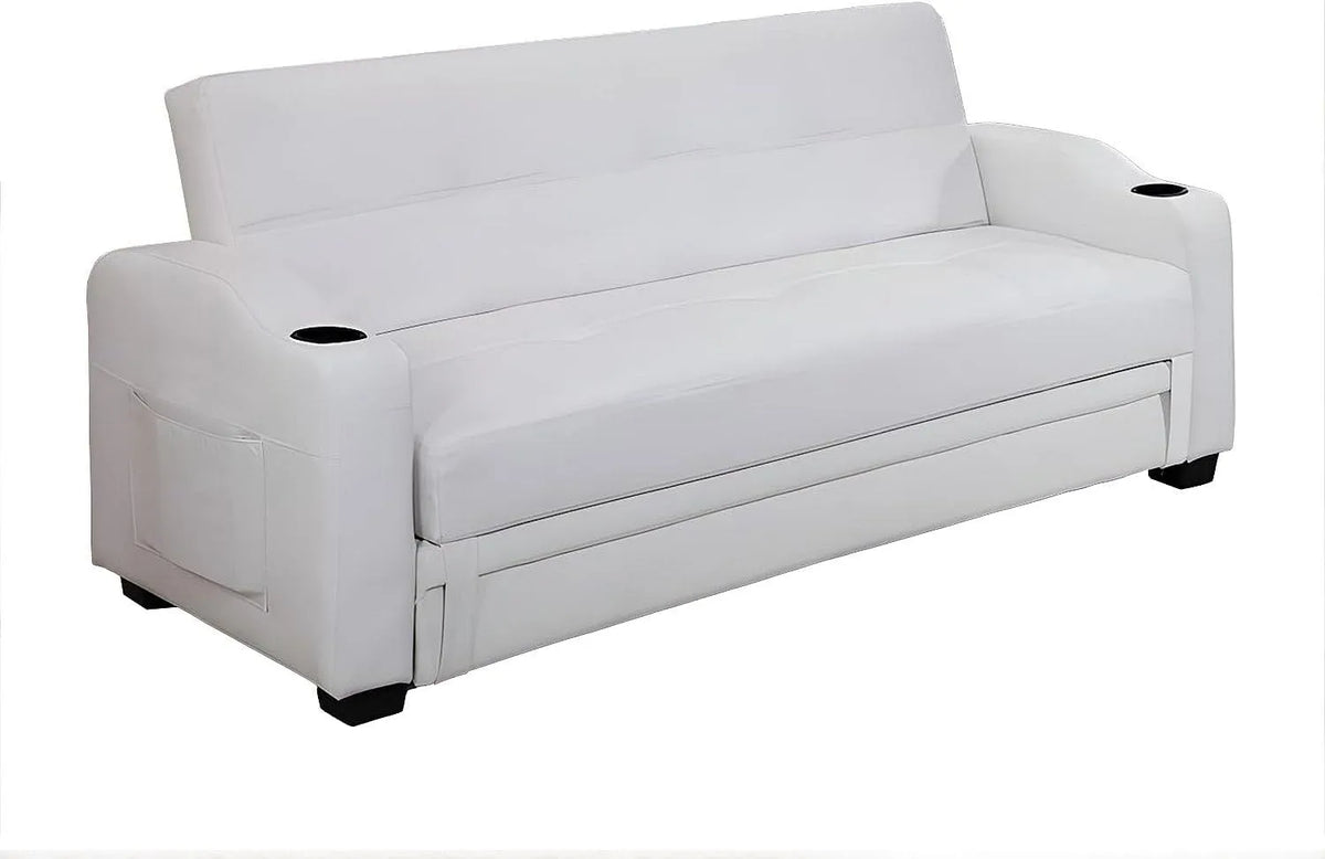 Canapé: convertible, 3 Places, blanc