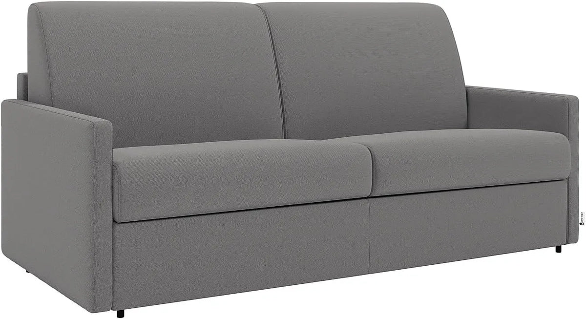 Canapé – CALIFE, revêtement en tissu, convertible, 3 Places, 140 cm, 18 cm, gris