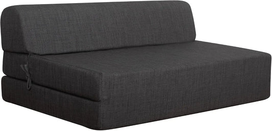 Terre de Nuit Chauffeuse Convertible 2 Places en Mousse Noir — rembourrage en mousse, avec chauffage