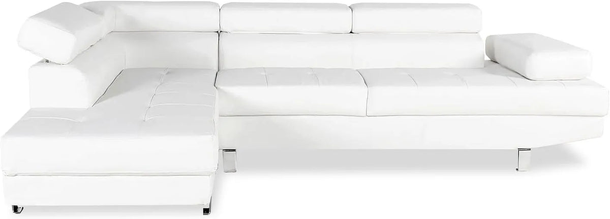 Canapé d'angle et canapé panoramique – DECO, angle gauche, blanc