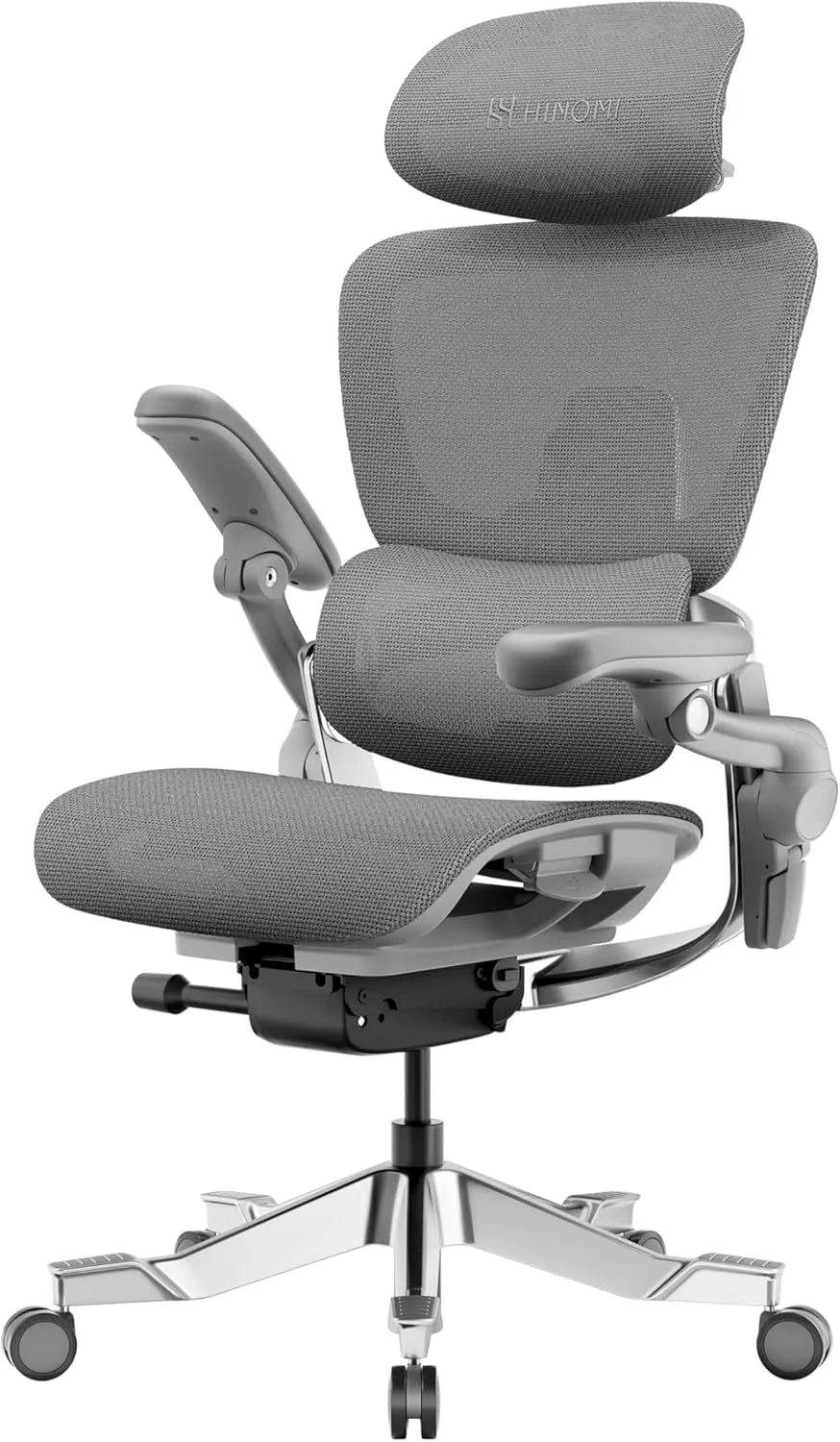 Bureau et table informatique — respirant, avec accoudoirs, pour gaming, réglable, 150kg, gris