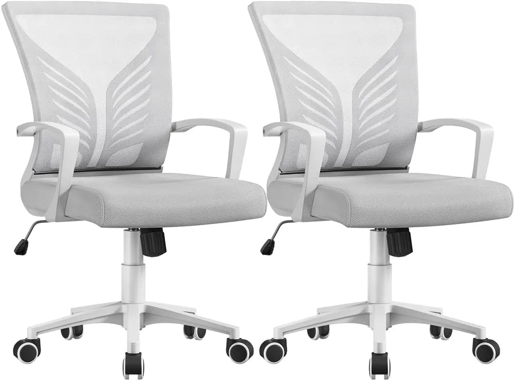 Bureau et table informatique: respirant, réglable, avec roulettes, aération en maille, 2 pièces, 136kg, gris, inclinable