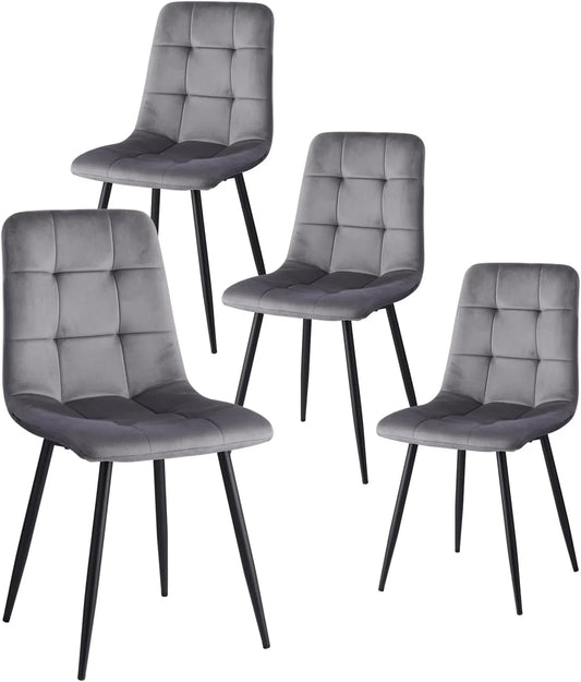 Bureau et table informatique — en métal, avec accoudoirs, Lot de 4, gris, revêtement en velours