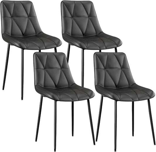 Chaise: Lot de 4, 81 × 57 × 50 cm, 200 kg, noir