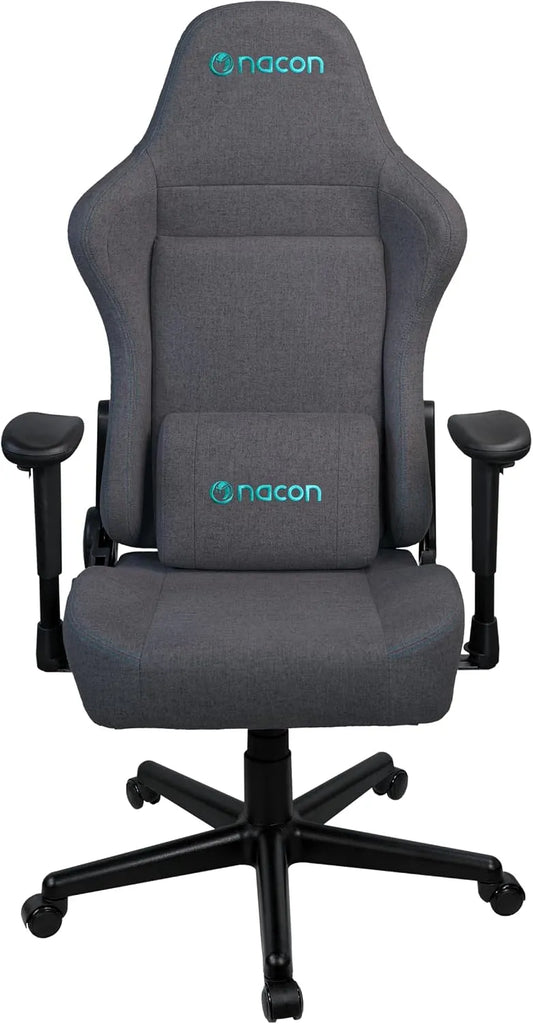 Chaise: PCCH-380, avec accoudoirs, avec coussins, pour gaming, réglable, gris, inclinable