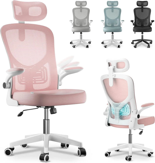 Bureau et table informatique – respirant, pivotant, avec accoudoirs, avec dossier, réglable, inclinable