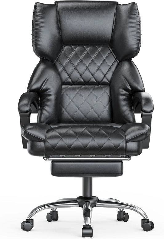 Bureau et table informatique — en cuir PU, avec bureau, avec dossier, 150 kg, noir, réglable, inclinable
