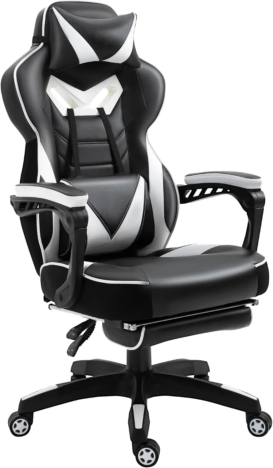 Bureau et table informatique: avec coussins, pour gaming, réglable, noir