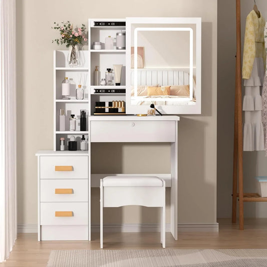 Chaise — avec rangement, avec tiroirs, affichage LED, 4 Tiroirs