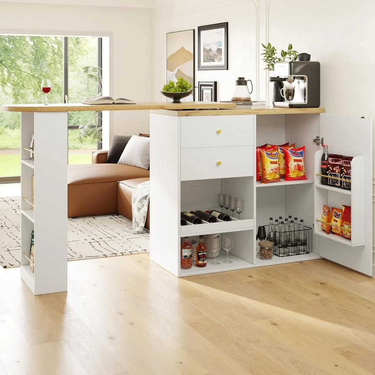 Armoire de rangement – avec rangement, avec tiroirs, pivotant, 3 niveau ×, 2 tiroirs, 105 × 39 × 102 cm, extensible