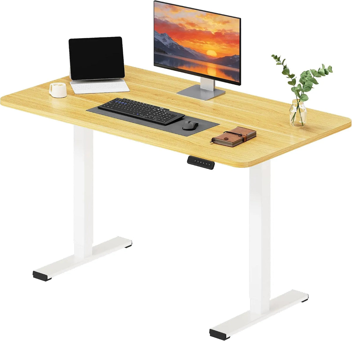 Bureau et table informatique – FQ2, réglable, 120 × 60cm, SANODESK FQ2, hauteur réglable