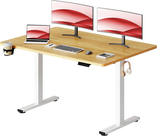 Bureau et table informatique – pour gaming, réglable, 140 × 60 cm, hauteur réglable