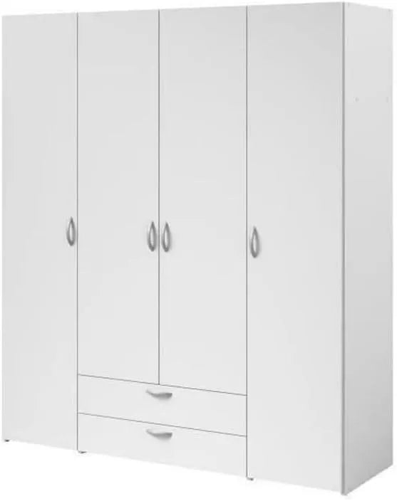 Armoire de rangement: P 51, avec tiroirs, 4 Portes, 2 tiroirs, 51 cm, blanc