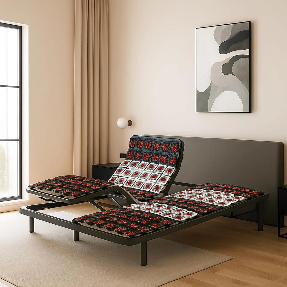 Sommier électrique de Relaxation: réglable, 160 × 200 cm, 80 × 200cm