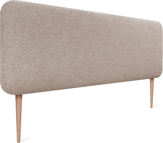 Tête de Lit Capitonnée Unie Arrondie en Tissu Aqualine avec: absorbant, revêtement en tissu, 145cm