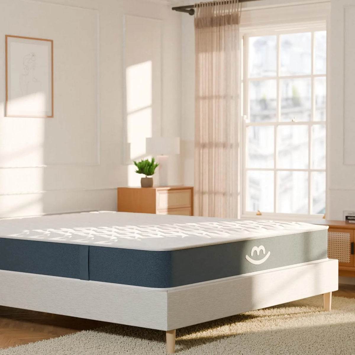 Matelas – respirant, rembourrage en mousse, 140 × 190 cm, 22 cm