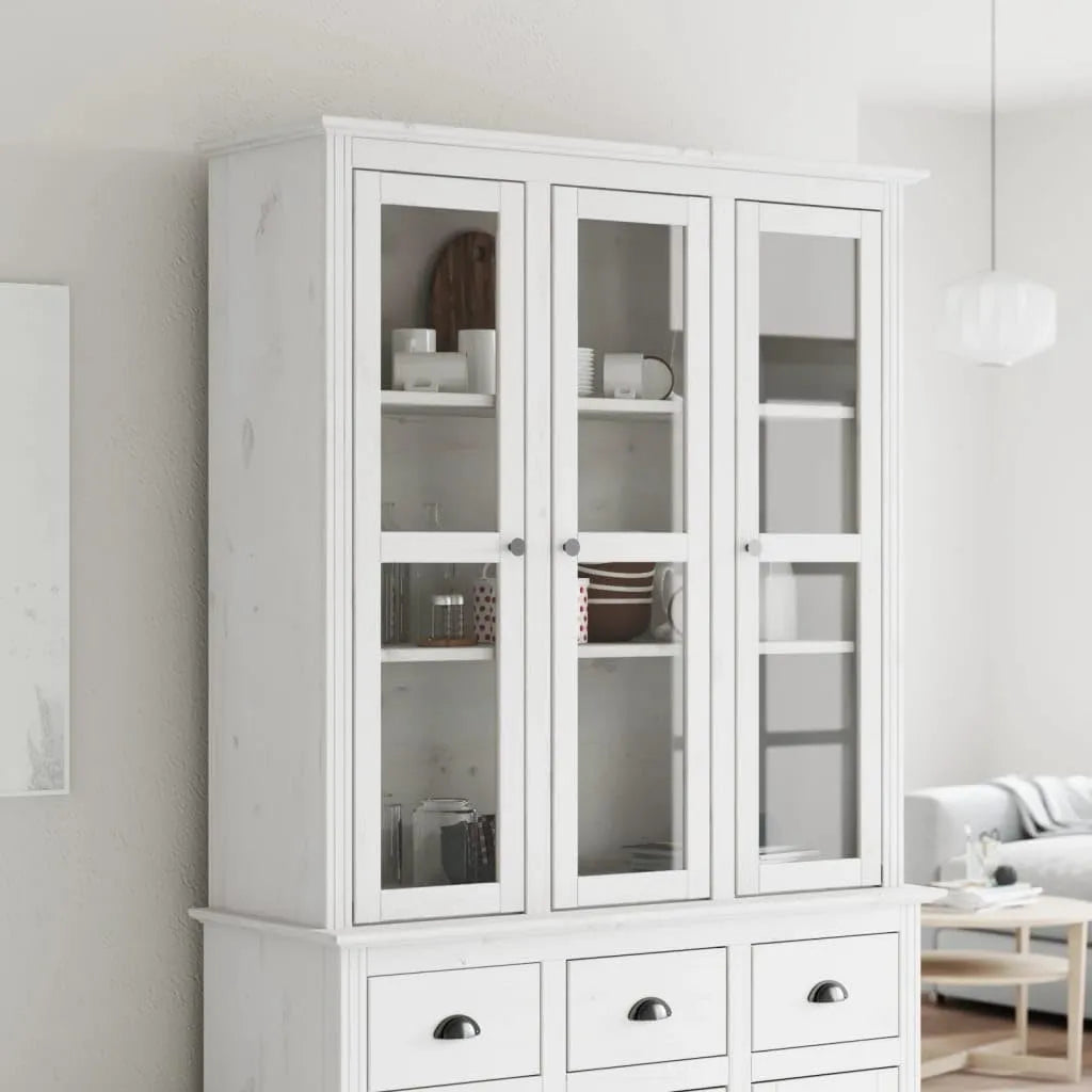 Armoire de rangement – BODO, en bois, avec rangement, blanc