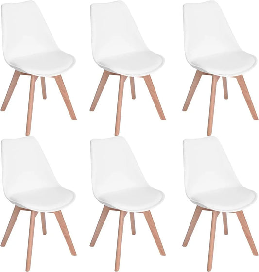 Bureau et table informatique – SGS, en bois, Lot de 6, blanc