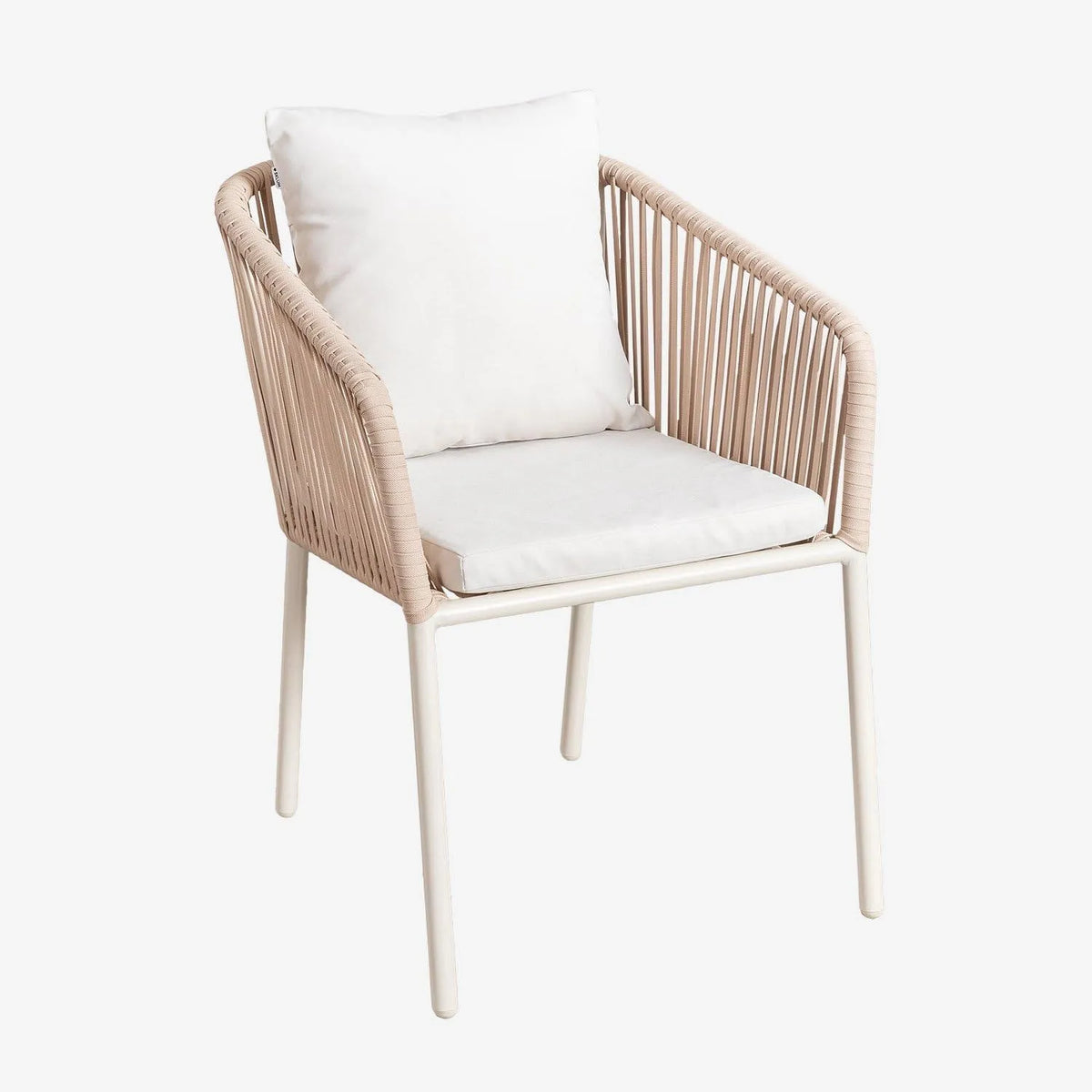 Chaise — avec accoudoirs, en aluminium, Lot de 4