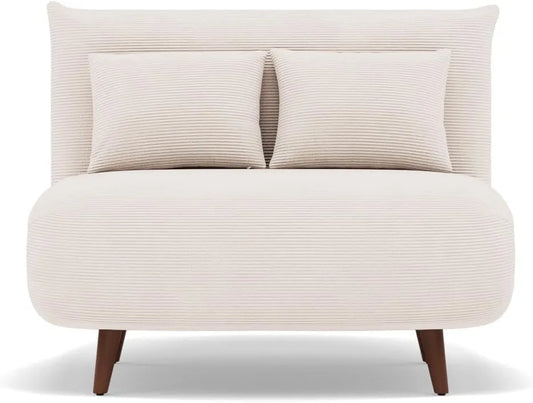 Bestmobilier: en velours côtelé, convertible, 1 Place, beige