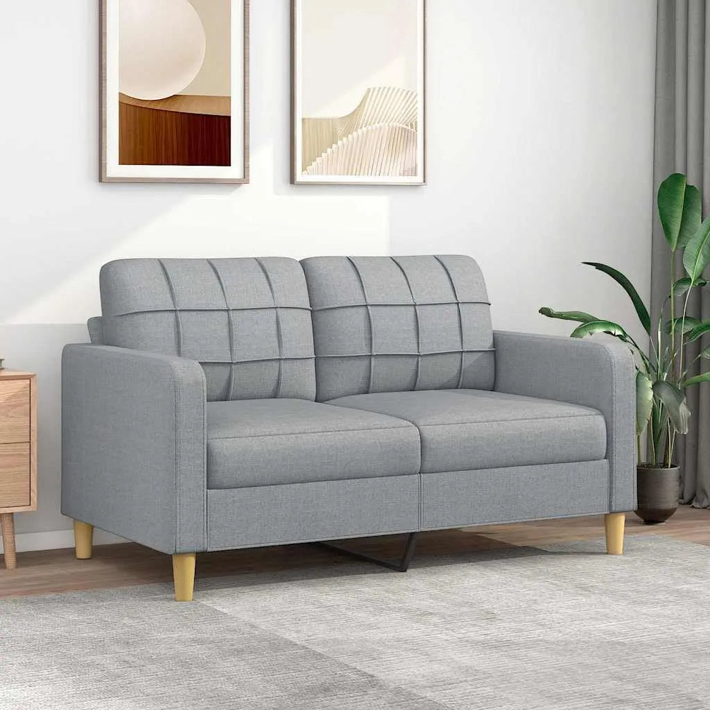 Canapé: revêtement en tissu, 2 Places, 140 cm, 22.7KG, gris